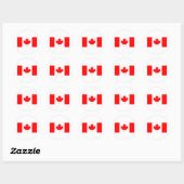 Sticker Rond Drapeau canadien (Feuille)