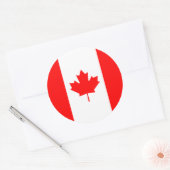 Sticker Rond Drapeau canadien (Enveloppe)