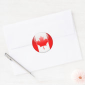 Sticker Rond Drapeau canadien 2.0 (Enveloppe)