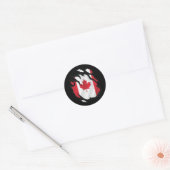 Sticker Rond Drapeau canadien déchiré (Enveloppe)