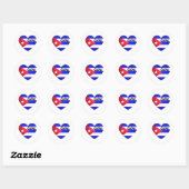 Sticker Rond Drapeau cardiaque cubain (Feuille)