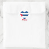 Sticker Rond Drapeau cardiaque cubain (Sac)