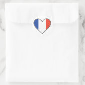 Sticker Rond Drapeau cardiaque français (Sac)