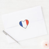 Sticker Rond Drapeau cardiaque français (Enveloppe)