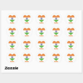 Sticker Rond Drapeau cardiaque indien (Feuille)