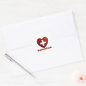 Sticker Rond Drapeau cardiaque Suisse (Enveloppe)