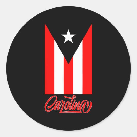 Sticker Rond Drapeau Carolina Porto Rico S (Devant)