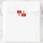 Sticker Rond Drapeau Castilla Leon (Sac)