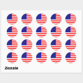 Sticker Rond Drapeau Chats Noirs Et Bandes (Feuille)