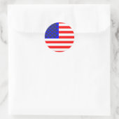 Sticker Rond Drapeau Chats Noirs Et Bandes (Sac)