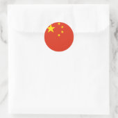 Sticker Rond Drapeau chinois (Sac)