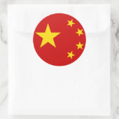Sticker Rond Drapeau chinois (Sac)