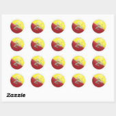 Sticker Rond Drapeau circulaire Sicile (Feuille)