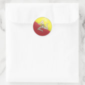 Sticker Rond Drapeau circulaire Sicile (Sac)