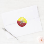 Sticker Rond Drapeau circulaire Sicile (Enveloppe)