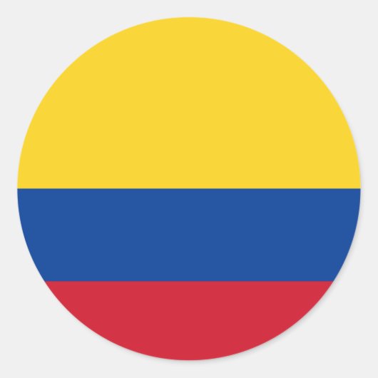 Sticker Rond Drapeau Colombie (Devant)