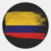 Sticker Rond Drapeau Colombie (Devant)