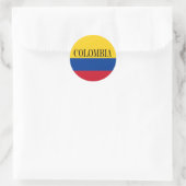 Sticker Rond Drapeau Colombie - Bandera De Colombia (Sac)