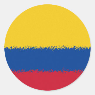 Sticker Rond Drapeau colombien