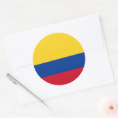 Sticker Rond Drapeau colombien, Drapeau de la Colombie (Enveloppe)