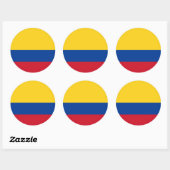 Sticker Rond Drapeau colombien, Drapeau de la Colombie (Feuille)