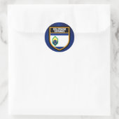 Sticker Rond Drapeau Colorado Springs (Sac)