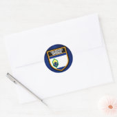 Sticker Rond Drapeau Colorado Springs (Enveloppe)