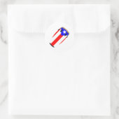 Sticker Rond Drapeau Conga Porto Rico (Sac)