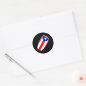 Sticker Rond Drapeau Conga Porto Rico (Enveloppe)
