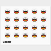 Sticker Rond Drapeau cool Deutschland design ! (Feuille)