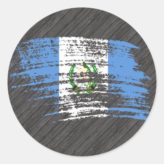 Sticker Rond Drapeau cool du Guatemala (Devant)