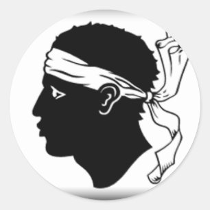 Sticker Rond Drapeau Corse