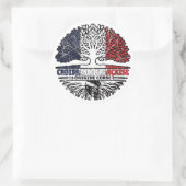 Sticker Rond Drapeau Corse France Arbre (Sac)