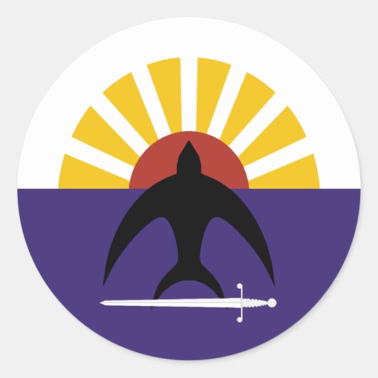 Sticker Rond Drapeau Cozumel, Quintana Roo, Mexique (Devant)