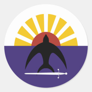 Sticker Rond Drapeau Cozumel, Quintana Roo, Mexique