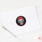 Sticker Rond Drapeau crâne souriant Autriche (Enveloppe)