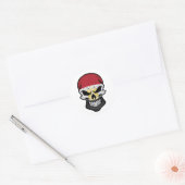 Sticker Rond Drapeau crâne souriant d'Égypte (Enveloppe)