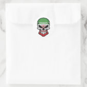 Sticker Rond Drapeau crânien souriant (Sac)