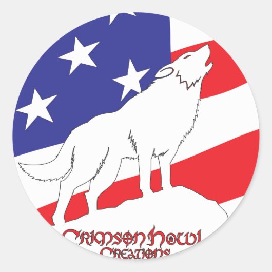 Sticker Rond Drapeau Crimson Howl (Devant)
