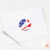 Sticker Rond Drapeau Crimson Howl (Enveloppe)