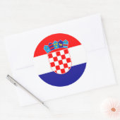 Sticker Rond Drapeau croate, Drapeau de Croatie (Enveloppe)