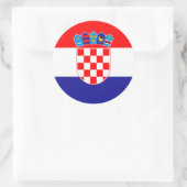 Sticker Rond Drapeau croate, Drapeau de Croatie (Sac)