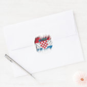 Sticker Rond Drapeau croate Shredders (Enveloppe)