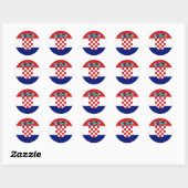 Sticker Rond Drapeau croate - Trobojnica (Feuille)