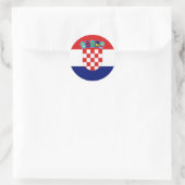 Sticker Rond Drapeau croate - Trobojnica (Sac)
