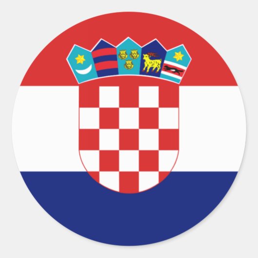 Sticker Rond Drapeau croate - Trobojnica (Devant)