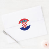 Sticker Rond Drapeau croate - Trobojnica (Enveloppe)