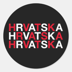 Sticker Rond Drapeau CROATIE