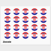 Sticker Rond Drapeau Croatie (Feuille)