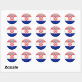 Sticker Rond Drapeau Croatie (Feuille)